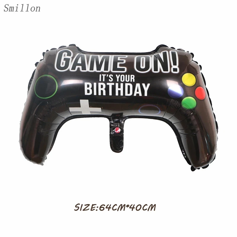 

1PC Game Controller Black Aluminum Balloon Decorations Happy Birthday Party Baby Shower Globos Balloon Cartoon Kids Happy