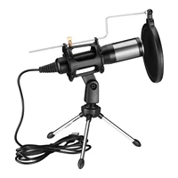 bm800 karaoke microphone studio recording condenser microphone kits profissional microfono with stand for live broadcast youtube