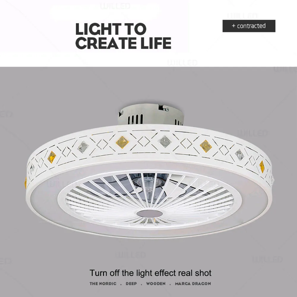 В переменного тока 50 55 см Смарт потолочный вентилятор Управление через