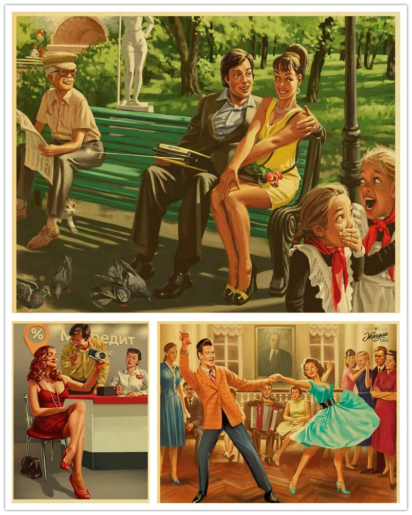 Top Stalin USSR CCCP хорошего качества Печатные настенные ретро-постеры для гостиной