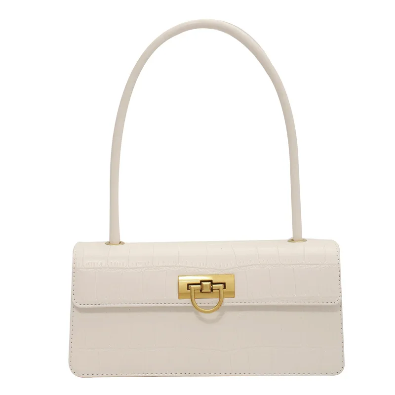 

2021 new trendy fashion texture portable small square bag wild one-shoulder armpit bag female