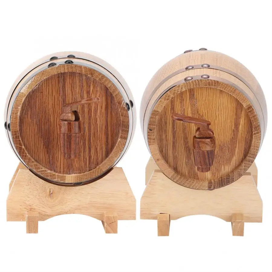 1L мини Порты и разъёмы в состоянии пивоварения бочонок винный для Виски Ром