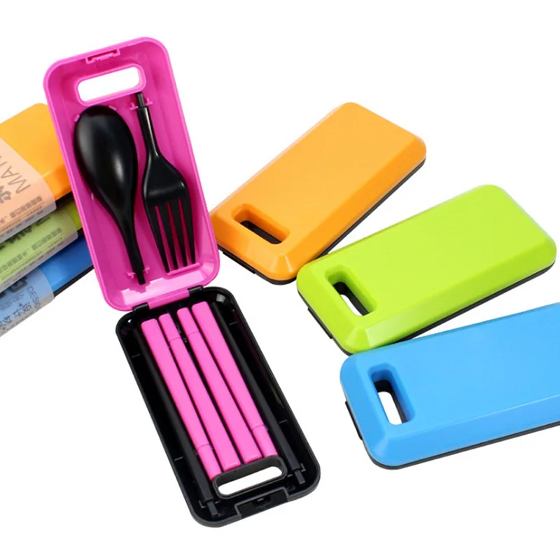 3 в 1 из АБС пластика складная столовая посуда столовые приборы вилка палочки для