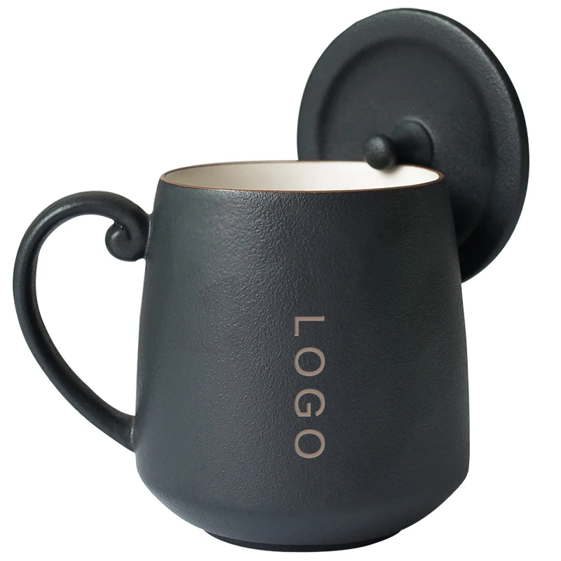 

Черные кофейные кружки эспрессо, черные керамические подарки, экологически чистая дорожная кружка с крышкой, многоразовые фильджеры для ко...