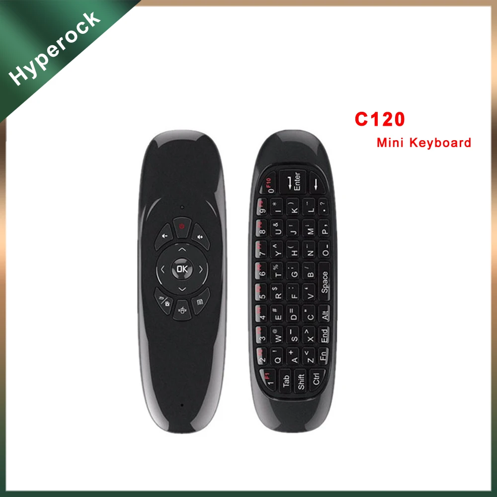 2 4G Беспроводная воздушная мышь Qwerty Smart Remote Control C120 мини клавиатура с гироскопом