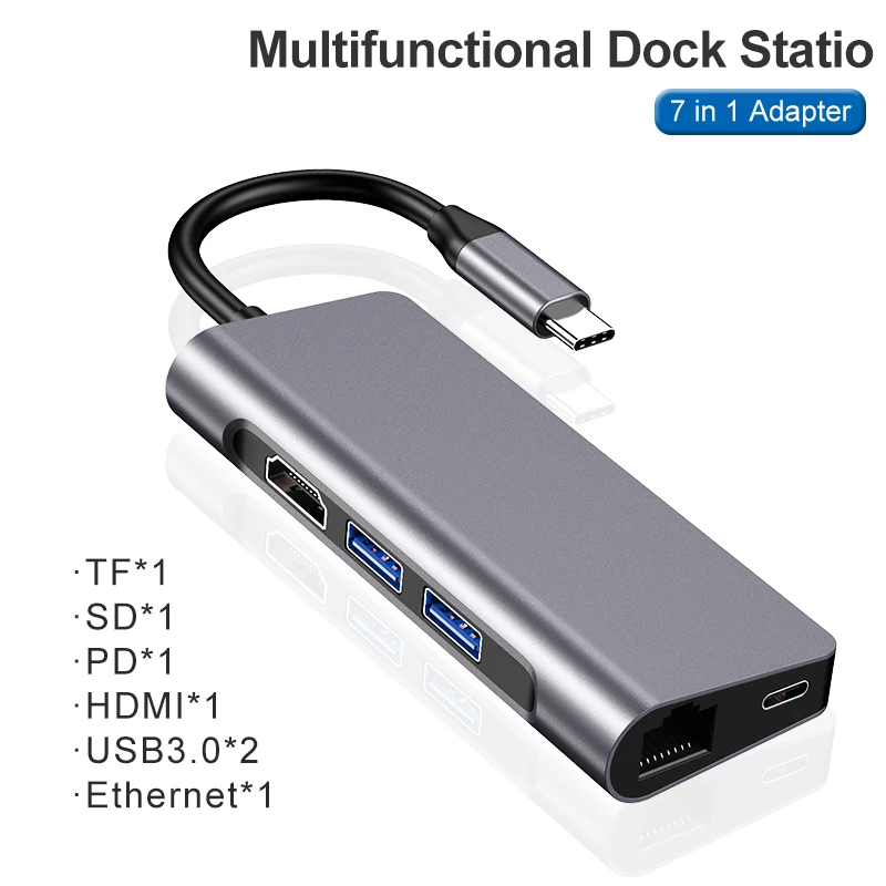 

Usb tipo c hub para usb 3.0 hdmi 4k rj45 gigabit ethernet vga sd tf leitor de cartÃ£o pd carregamento docking station para macboo