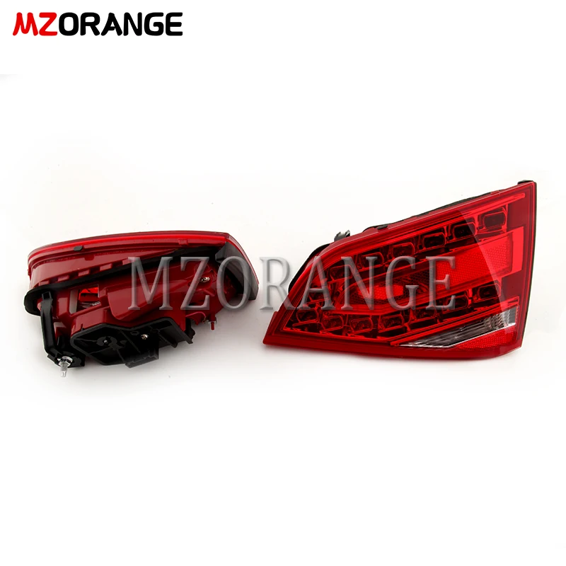 MZORANGE Tail Light Lamp For Audi A4 B8 2008-2012 Rear Right left Inner Outer Side Tail Light LED Brake Lamp Turn signal Light