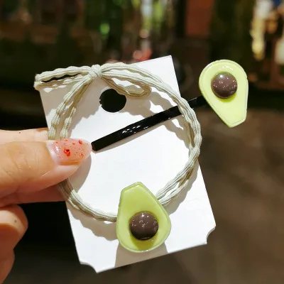 

Эластичные резинки для волос с авокадо заколка для волос боковая заколка для волос с фруктовым хвостом для женщин и девочек аксессуары для ...