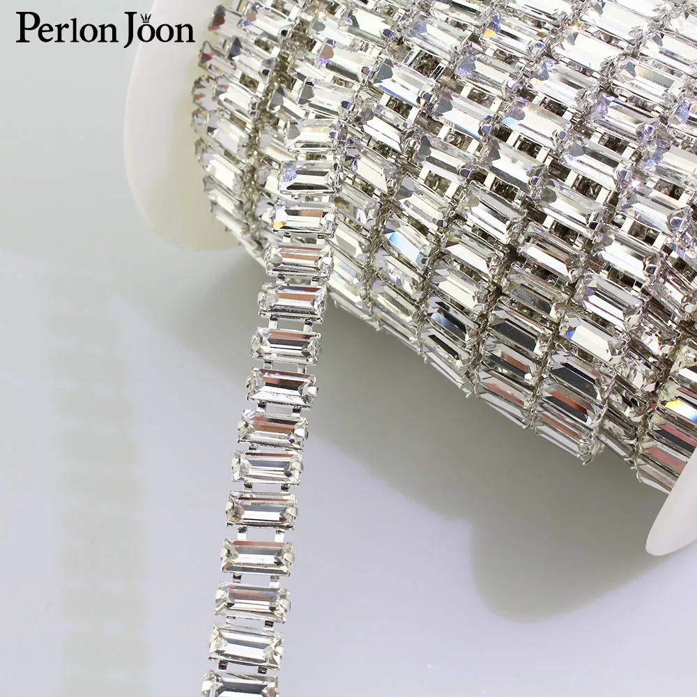 1 ярд массив прямоугольник стекло Кристалл Стразы отделка декоративная