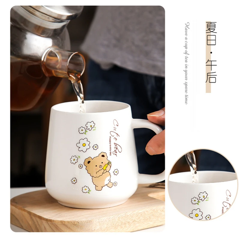 

One Piece Ceramic Milk Cup Cartoon Fun Bear Mug Cute Exquisite Breakfast Coffee Mug