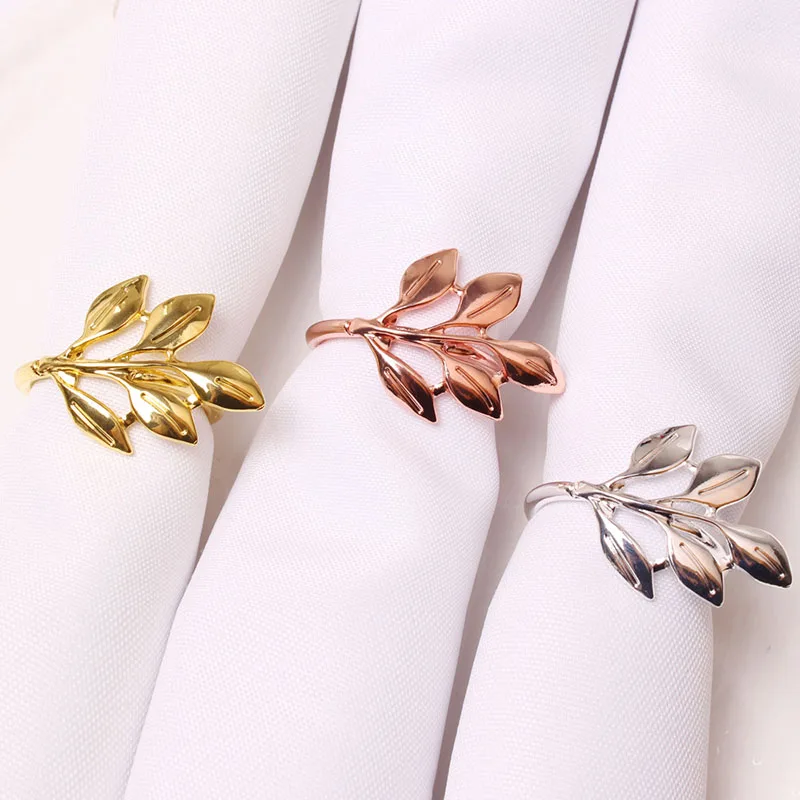 

Metal Hawaii Wedding Party Leaves Napkin Rings Monstera Napkin Holder Wedding Banquet Hotel Table Supplies Table Decor