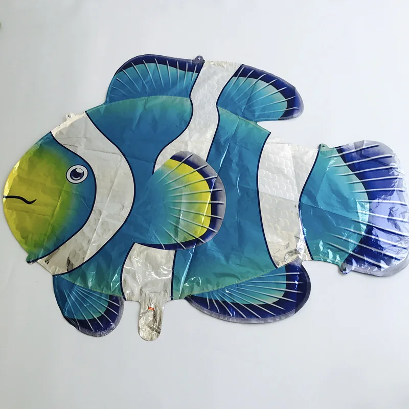 Большой мультяшный фольгированный шар в виде рыбы 1 шт. 70*89 см морские животные