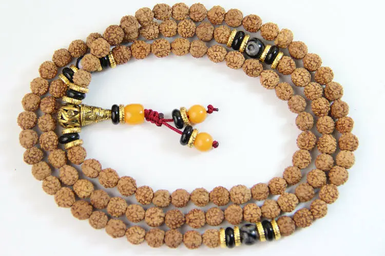 7 мм Тибетский буддизм 108 семена рудракши Молитвенное колье | Украшения и