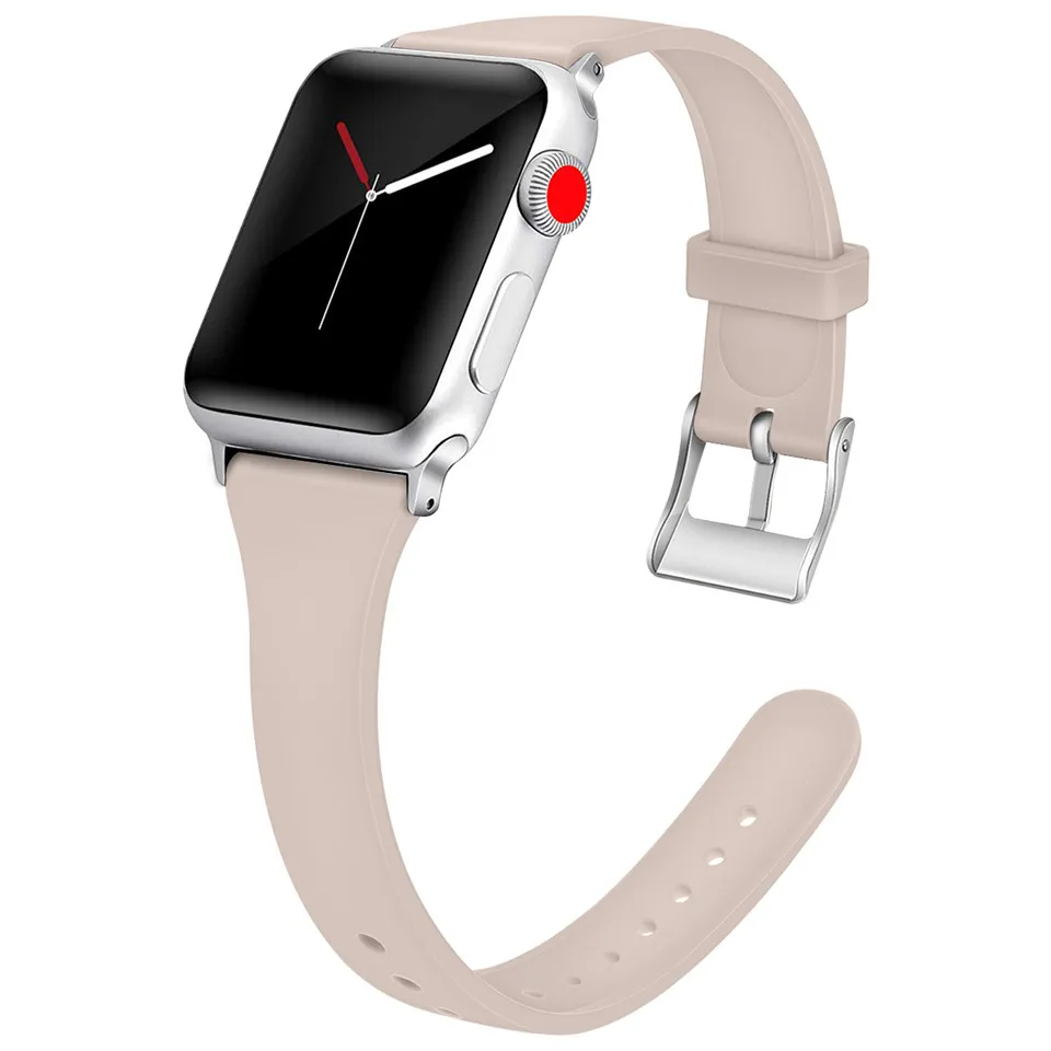 Essidi браслет из мягкой резины ремешок для Apple Watch серии 1 2 3 4 5 Смарт 38 мм 40 42 44 часов
