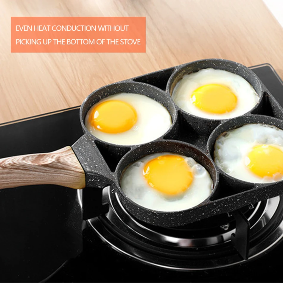 

Жареное сковорода для яиц, жареное яйцо, четыре отверстия, жареное яйцо, артефакт, антипригарный Сковорода для блинов, сковорода для блинов, ...