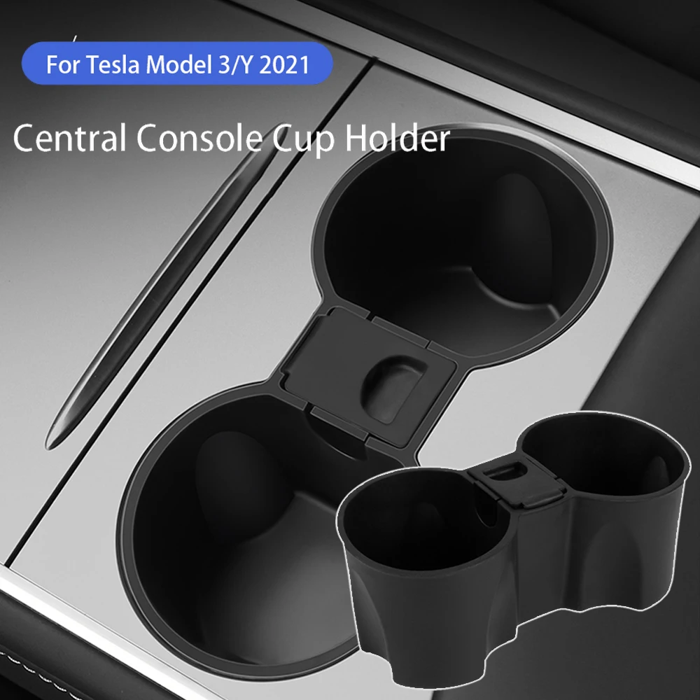 2022 m3 my center console cup holder insert for tesla model 3 y 2021 silicone interior slot slip drink limiter car accessories free global shipping
