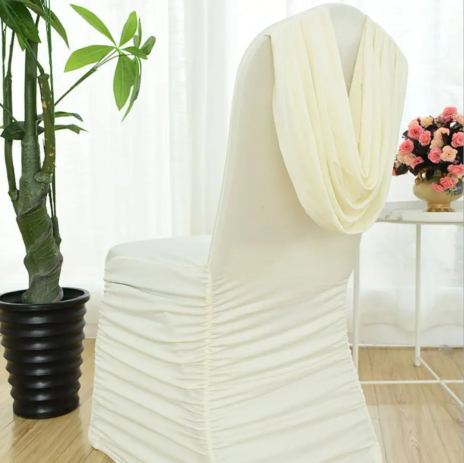 13 цветов свадебные чехлы на стулья из спандекса с оборками универсальные для