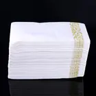 Одноразовые полотенца для рук и декоративные салфетки для ванной комнаты  Мягкие и абсорбирующие бумажные гостевые полотенца из льна для кухни, вечеринки или