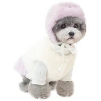 warm plus fleece dog clothes pet clothes puppy clothes cat clothes cat clothes teddy contains hat dog clothes for small dogs