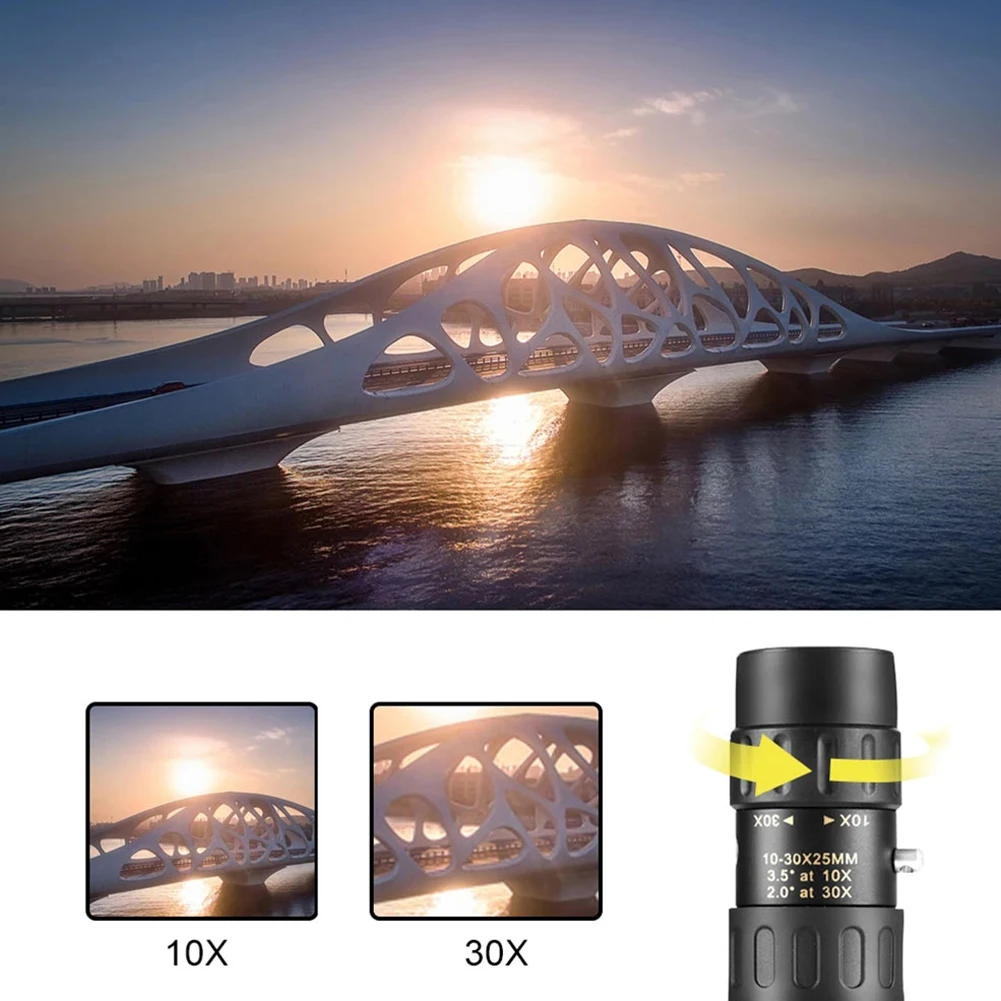 Телескоп для телефона Монокуляр с зумом выдвижной телескоп объектив 4k 10-300x40 мм