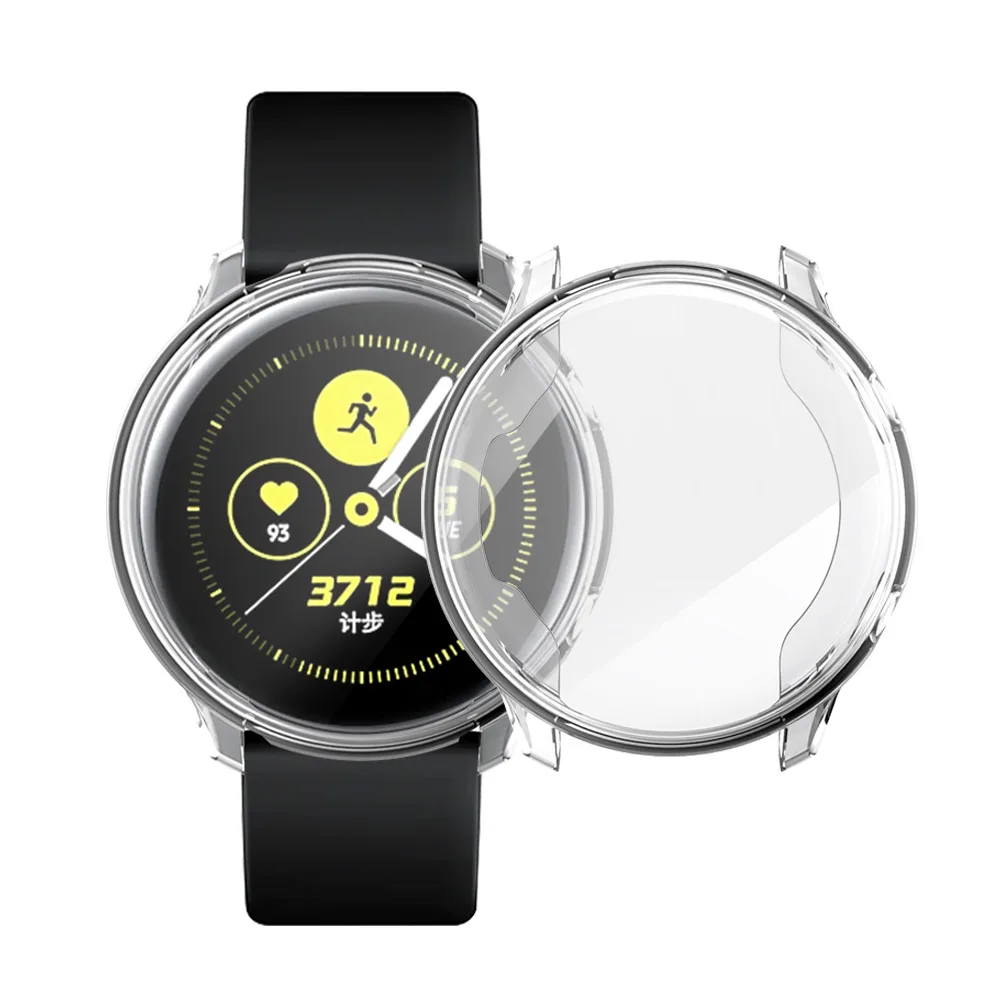 Galaxy active watch чехол для samsung galaxy watch Активный Чехол бампер Защита экрана полное покрытие Силиконовая защита