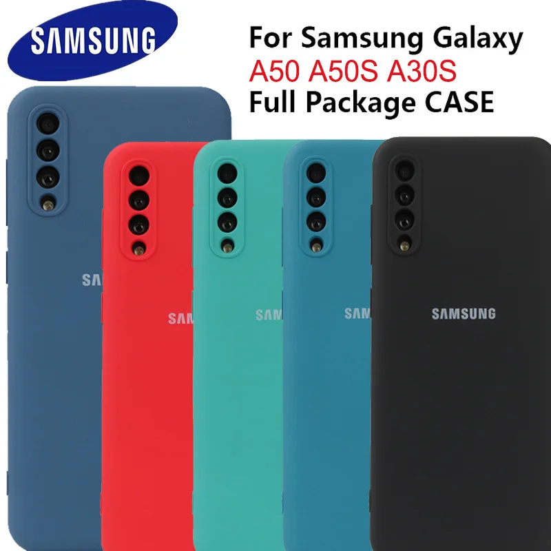 Оригинальный чехол для Samsung Galaxy A50 A50S A30S из жидкого силикона мягкий шелковистый