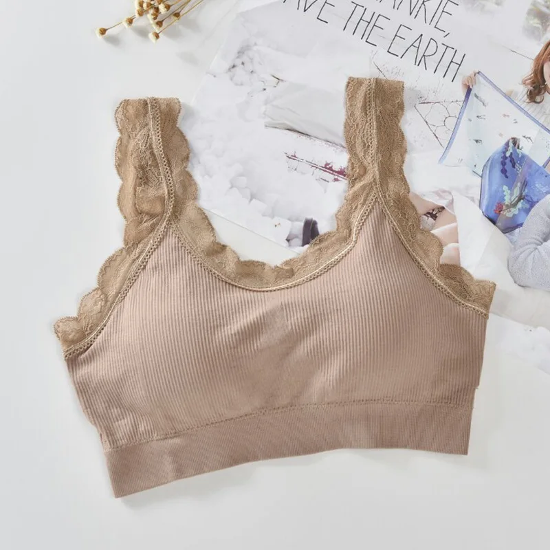 Кружевной женский топ без косточек пикантный бюстгальтер пуш ап комфортное