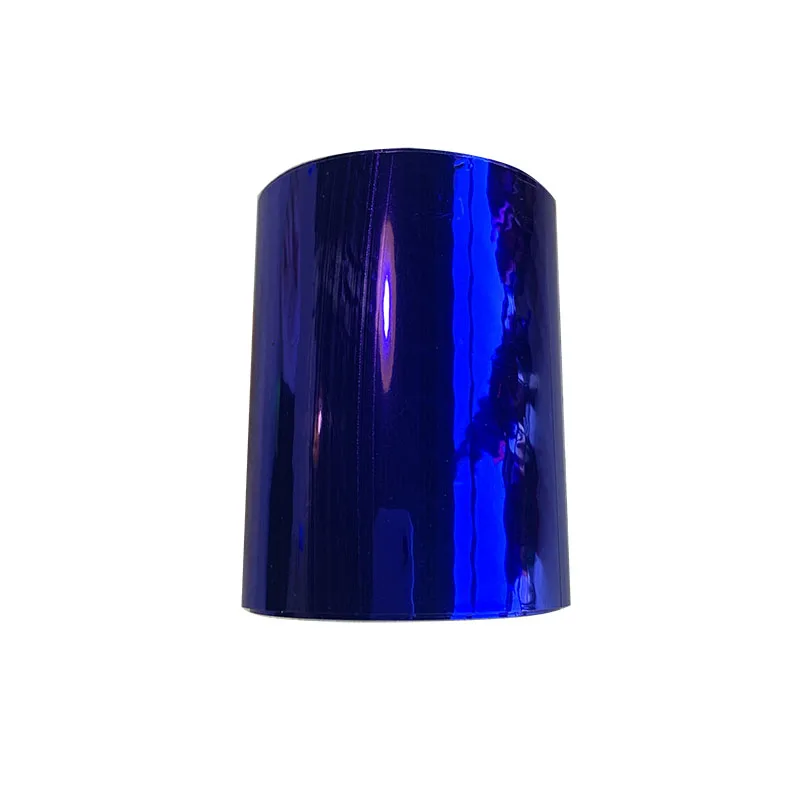 1 рулон 8," x131 ярдов/21 см x 120 м 10 цветов фольга горячего тиснения теплопередача ламинирующая салфетка золочение ПВХ визитная карточка тиснение - Цвет: royal blue