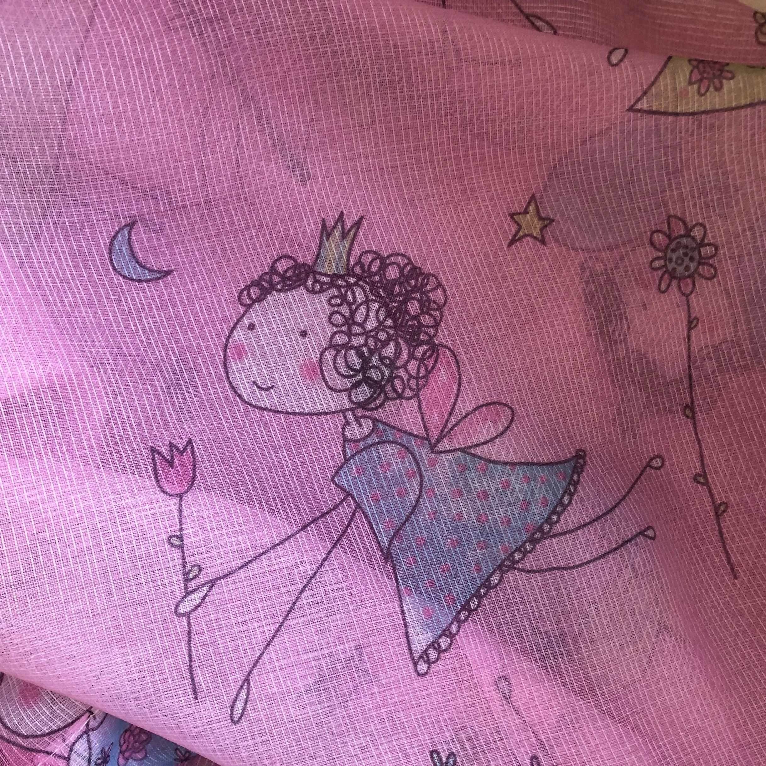 Симпатичные Мультяшные затемняющие занавески для гостиной маленькие с ангелом