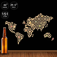 creative wooden crafts world map bottle beer cap map handmade hanging map of the world modern home decor beer lovers gifts