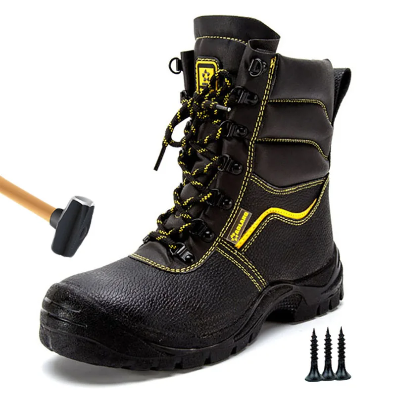 Зимняя обувь безопасные рабочие ботинки для пирсинга неразрушаемая ботильоны из