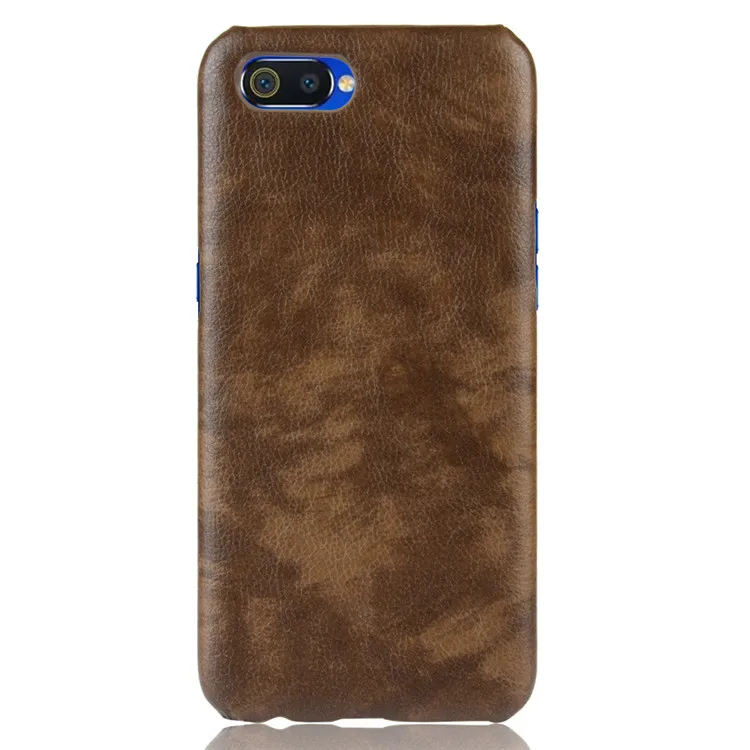 brown Чехол для Realme C2 с рисунком личи из искусственной кожи и ПК чехол-книжка для OPPO Realme C2 C 2 RealmeC2 RMX1941 чехол для телефона - Цвет: brown