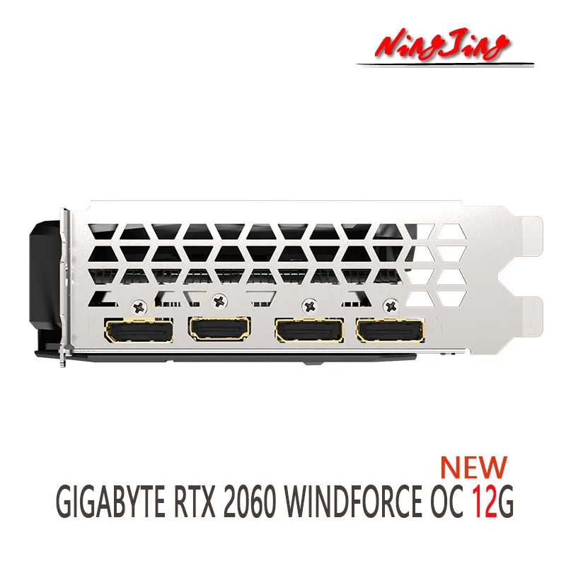 Видеокарта GIGABYTE GeForce RTX 2060 12G GDDR6 14000 МГц 12 Гб GPU графическая карта Поддержка