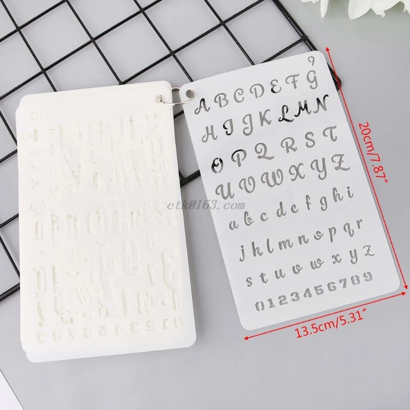 12 шт. детские формы для рисования с английскими буквами | Канцтовары офиса и дома