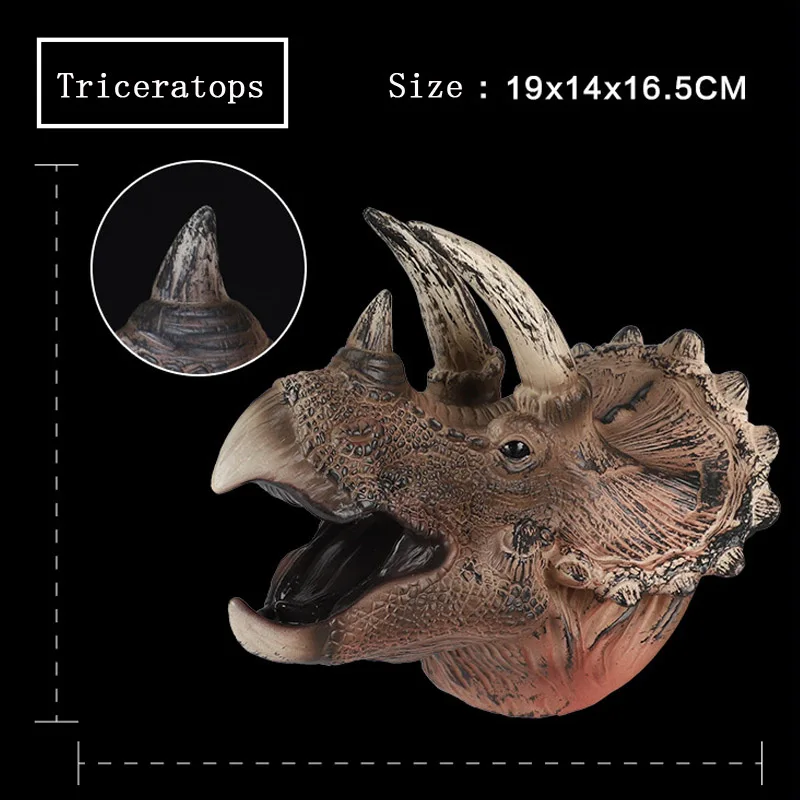 Triceratops Tyrannosaurus Of Dinosaur Hand Puppet For Stories Non-toxic Rubber Realistic Toys Collection Model Gift | Игрушки и хобби