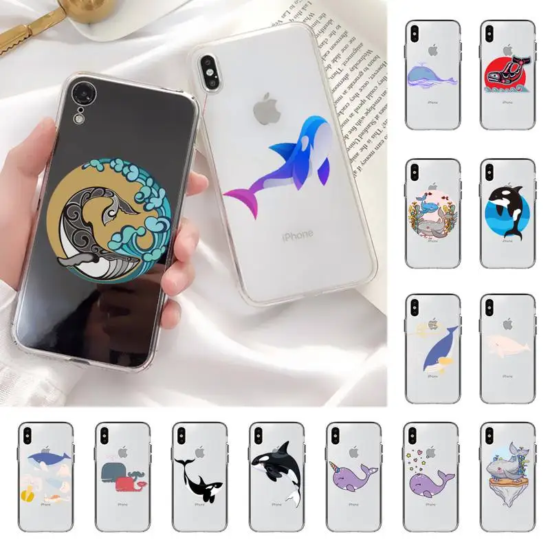 

Whales Print Ocean animals Phone Case for iPhone 13 11 12 pro XS MAX 8 7 6 6S Plus X 5S SE 2020 XR cover