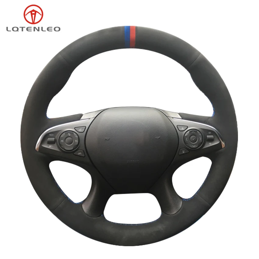 

LQTENLEO Black Suede Hand-stitched Car Steering Wheel Cover For Buick Lacrosse 2015 2016 2017 2018 Enclave CXL 2018