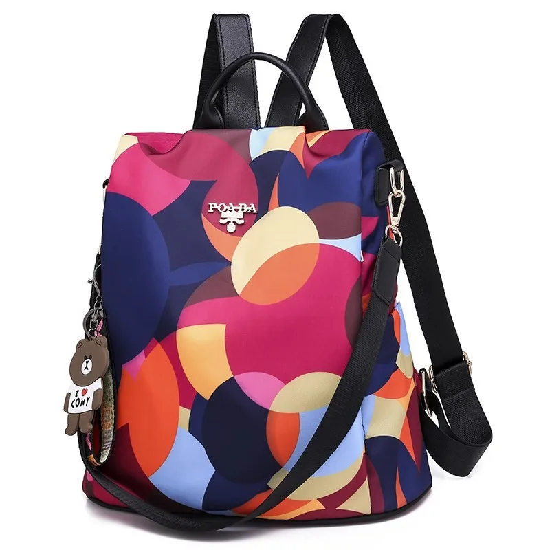 

Новый модный многофункциональный рюкзак с защитой от кражи, сумки на плечо из ткани Оксфорд для девочек-подростков, Вместительная дорожная ...