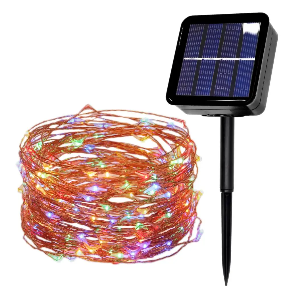 100/200/300 СИД солнечный свет водонепроницаемый медный провод шнура Праздничная