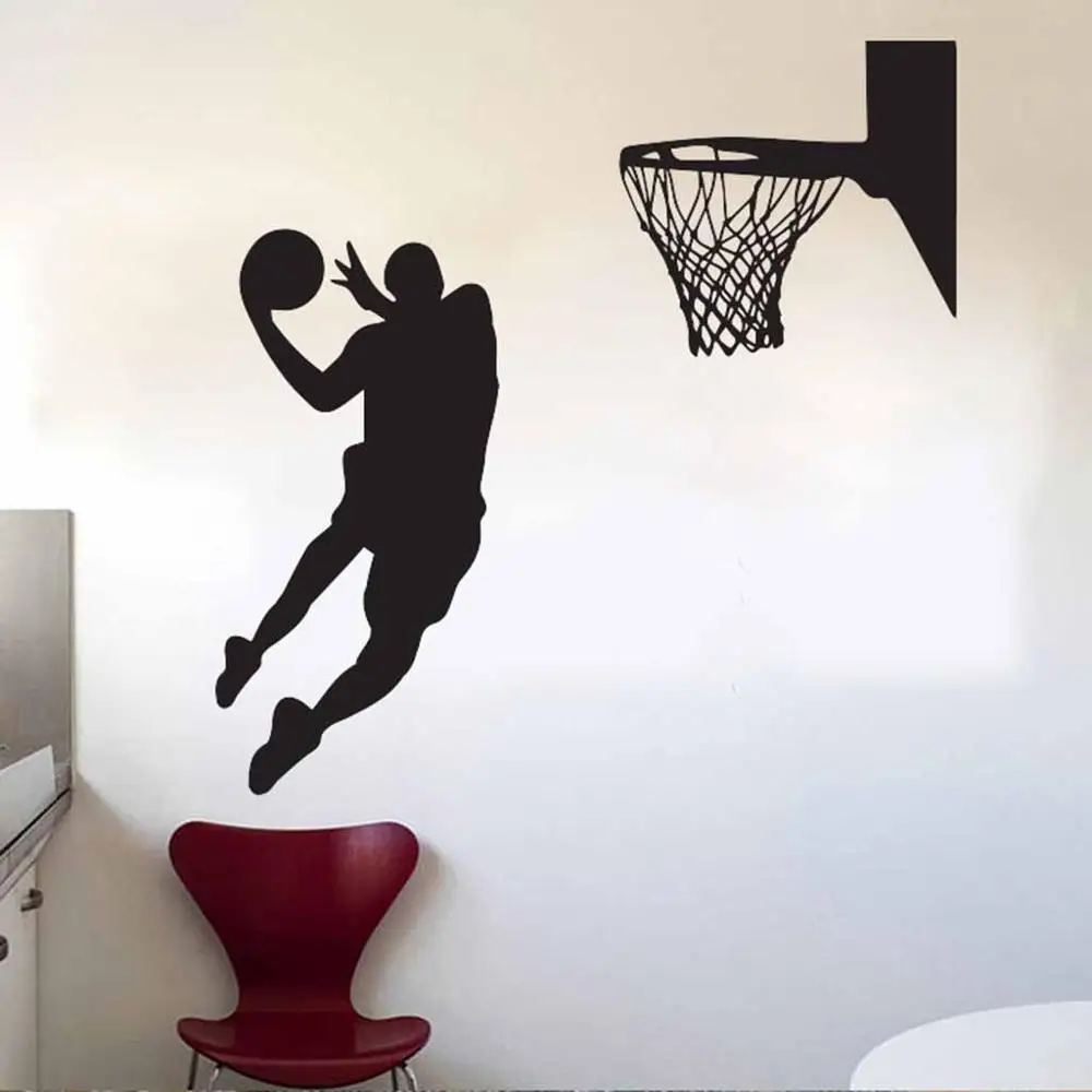 Наклейка на стену Баскетбол самоклеящиеся обои баскетбольный мяч dunk Детская