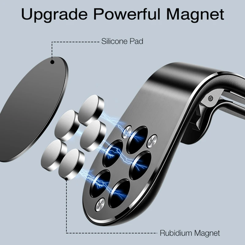 Автомобильный магнитный держатель для телефона Air Vent Mount Stand L shape For Hauwei iPhone samsung gps металлический магнит держатель для мобильного телефона кронштейн