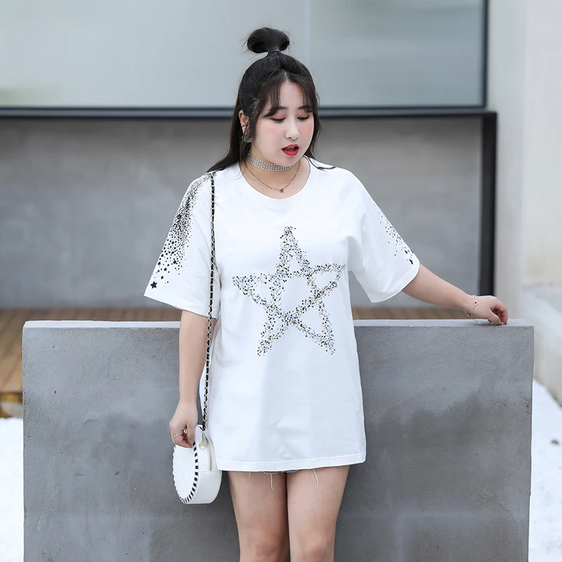 Корейский Стиль модные повседневные хлопковые свободные с коротким рукавом со