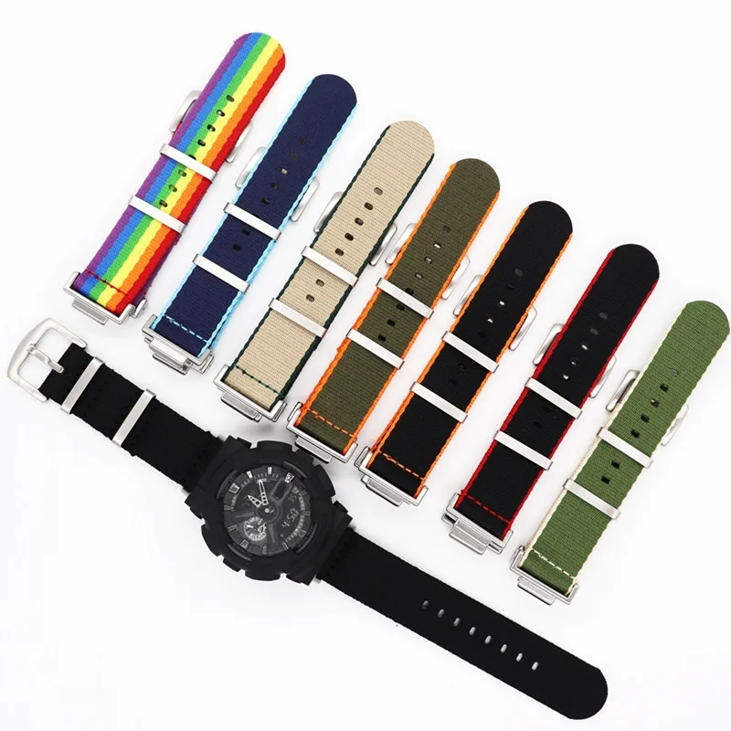 Нейлоновый ремешок для наручных часов объектива с оптическими зумом Casio G SHOCK GA