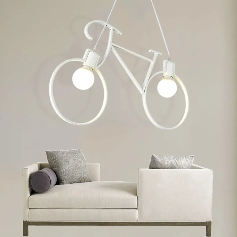

Bicycle Decorative Chandelier Nordic Modern Minimalist Study Children's Bedroom Lamp Creative Personality Restaurant Apartment L