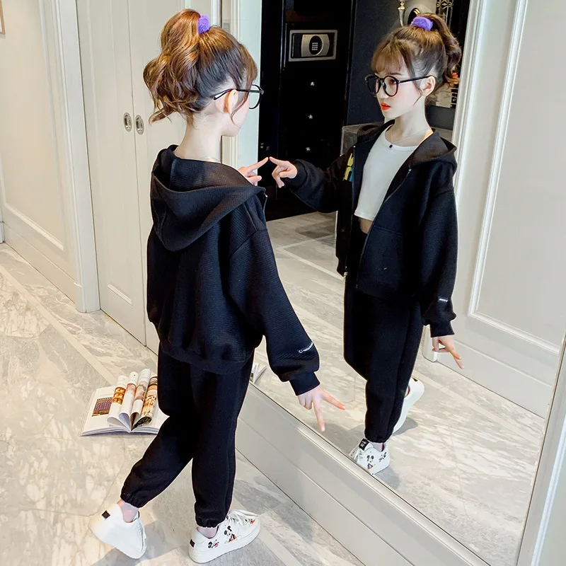

Fashion Spring Autumn Baby Boys Girls Set Kids Coat +Pants Outfits Teenage Casual Tops Children Clothing Suit High Quality