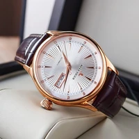 new reef tigerrt classic dress brand business watches for men rose gold automatic watch with date day rga8232