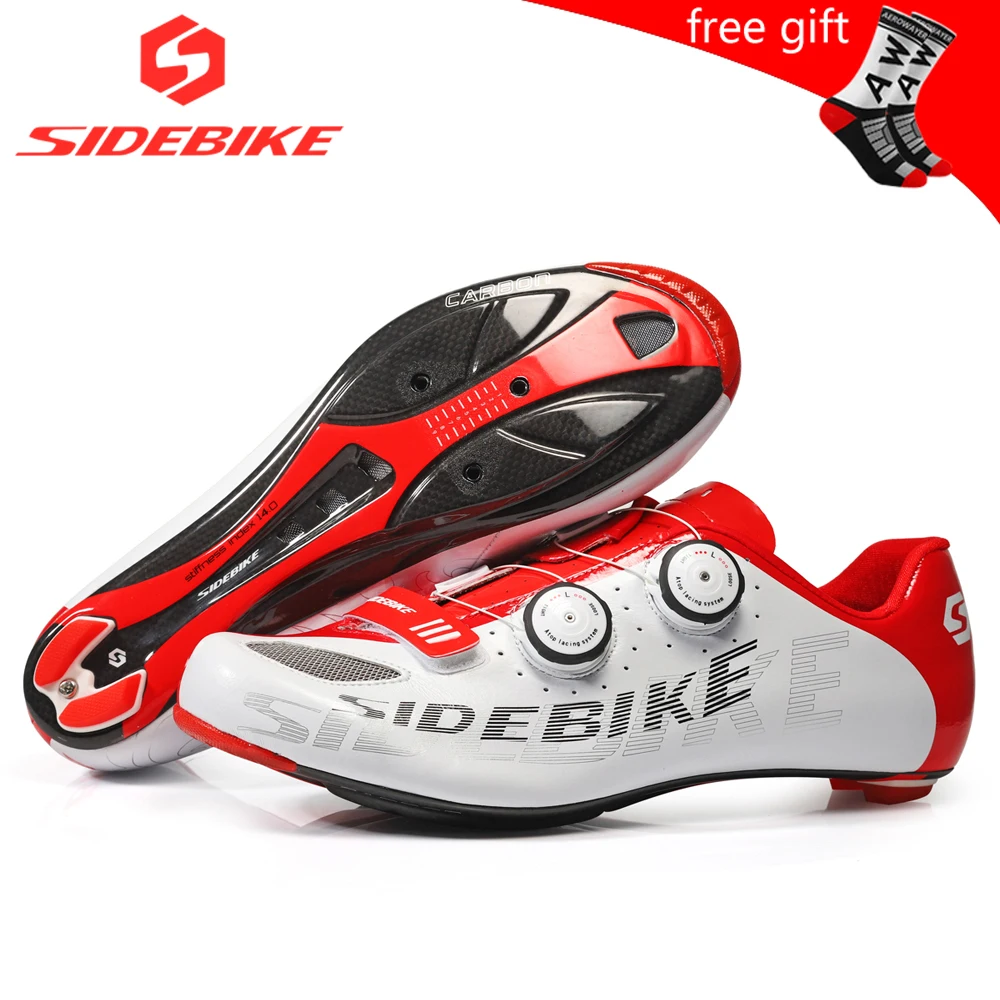 Мужские кроссовки из углеродного волокна sidebike легкие самоблокирующиеся дышащие