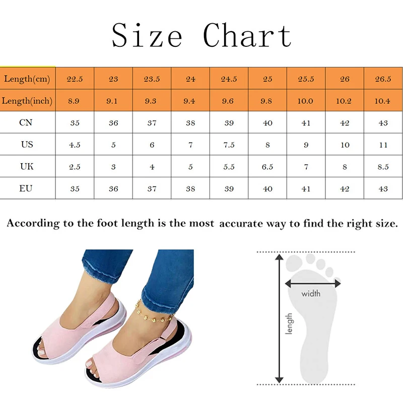 

Shoes Women Platform Sandals Velcro Stretch Fabric Summer Women's Comfort Walking Ladies Sandalias Female Casual Footwear