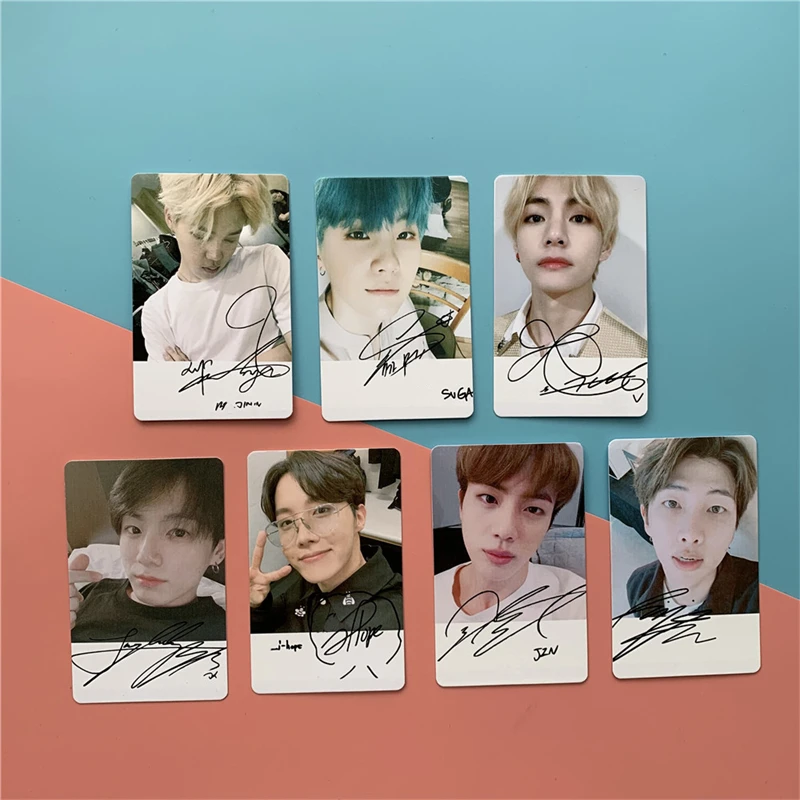 

KPOP Bangtan Boys Photocard JIN JIMIN SUGA Jungkook LOMO открытки для подписи для поклонников коллекционные подарки 7 шт./компл. H33