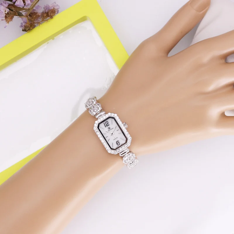 

ROYAL CROWN LADY WOMEN'S WATCH JAPAN QUARTZ JEWELRY HOURS FINE FASHION SETTING CRYSTAL BRACELET LUXURY RHINESTONES GIRL GIFT